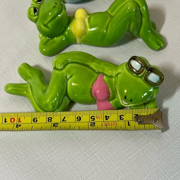 Vintage ceramic frogs. Fun. Goofy. Collectible. 1980’s - Picture 7 of 7